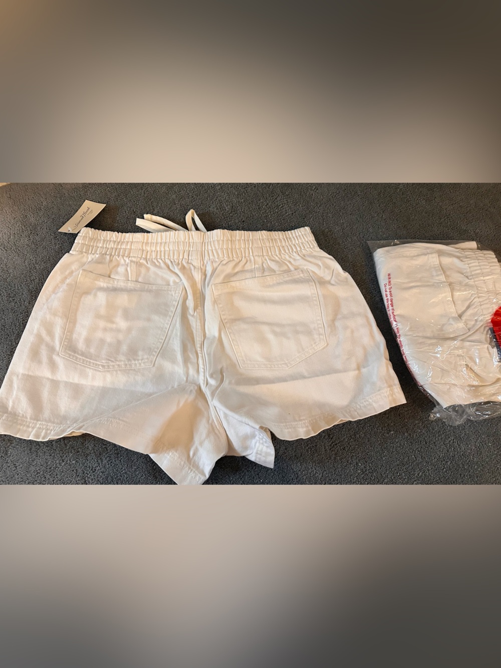 2 pairs Universal Thread White Elastic Waist Shorts with Drawstring - Picture 2 of 3